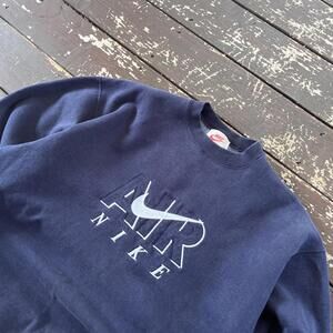 (XL) Vintage 80s 90s Nike Air Crewneck Sweatshirt Embroidered Spellout Swoosh